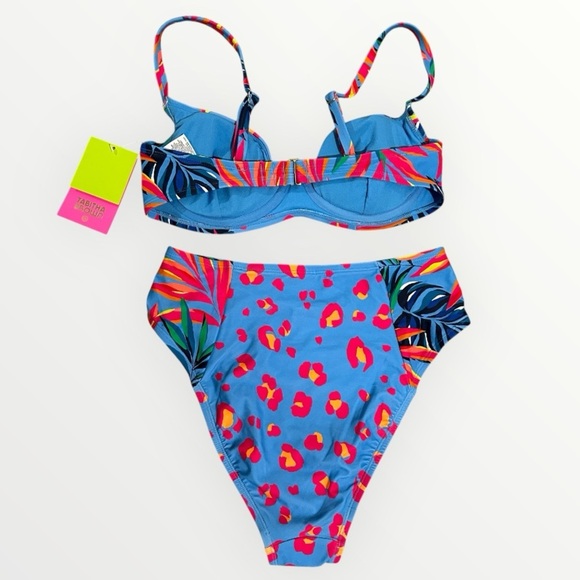 TABITHA BROWN x Target Tropical Leopard Print High Cut Bikini Set NWT Sz. S / M - Picture 6 of 15